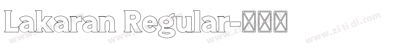 Lakaran Regular字体转换